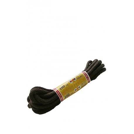 Sznurowadła okrągłe 5/100 Brąz ciemny 10-12 dziurek