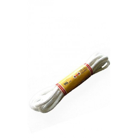 Sznurowadła okrągłe 5/90 Białe 10-12 dziurek