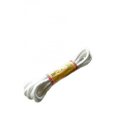 Sznurowadła okrągłe 5/100 Białe 10-12 dziurek