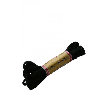 Sznurowadła płaskie 8/90 Czarne 10-12 dziurek